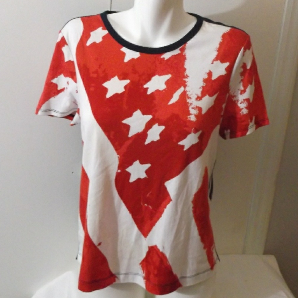 NWT Westbound Petites R W & B Americana Top. PL